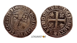 CHARLES VI Blanc Guénar Tournai - 1380-1422 Carlo VI Il Beneamato