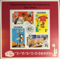 Uganda 1976 Telecommunications Minisheet MNH - Uganda (1962-...)