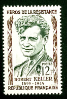 1957 FRANCE N 1102 ROBERT KELLER HÉROS DE LA RÉSISTANCE - NEUF** - Nuovi