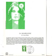 NOTICE FDC 1990 MARIANNE DE BRIAT - 1990-1999