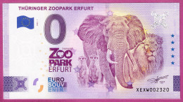 0-Euro XEXW 2023-1 THÜRINGER ZOOPARK ERFURT - Essais Privés / Non-officiels