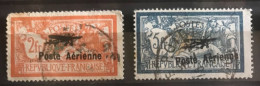 POSTE AERIENNE N°1 & N°2 Oblitéré CàD (SURCHARGE MODERNE) - 1927-1959 Afgestempeld