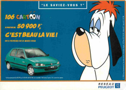 Automobiles - Carte Publicitaire - Peugeot 106 - CPM - Voir Scans Recto-Verso - Sonstige & Ohne Zuordnung