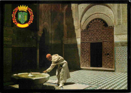 Maroc - Fez - Fès - Medersa Et Armoiries De La Ville - Blasons - CPM - Carte Neuve - Voir Scans Recto-Verso - Fez