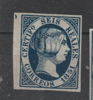 Espana 1851 Isabel II 6 R FAUX, FALSE ! ** - Ungebraucht