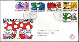 E93 - Zegel 912/16 - Kinderzegels 1968 - Met Adres - FDC