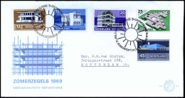 E95 - Zegel 920/24 - Zomerzegels 1969 - Stempel : Autopostkantoor - Met Adres - FDC
