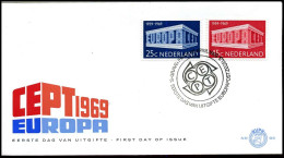E96 - Zegel 925/26 - Europa CEPT 1969 - Zonder Adres - FDC