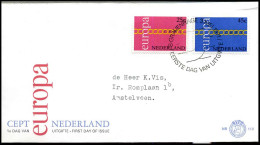 E112 - Zegel 990/91 - Europa CEPT 1971 - Met Adres - FDC