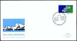E115 - Zegel 1002 - Deltaplanzegel - Zonder Adres - FDC