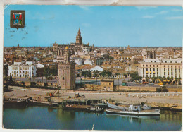 Sevilla   Tour De L'Or  Vue Partielle - Port Animée_Bateaux - Sevilla