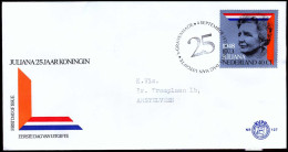 E127 - Zegel 1036 - Juliana 25 Jaar Koningin - Met Adres - FDC