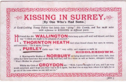 South London Croydon Continental Size 10 X 14 Cm Repro Photo Croydon Kissing In Surrey - Europa