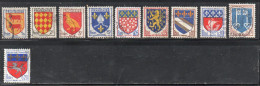 France 1951/1966 YT N° 901-1510 10 Pcs. - 1941-66 Wapenschilden