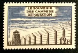 1955 FRANCE N 1023 LE SOUVENIR DES CAMPS DE DÉPORTATION- NEUF** - Nuovi