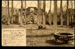 L'Hôtel Des Ruines - Inscription De Victor Hugo - Forêts, Parcs, Jardins