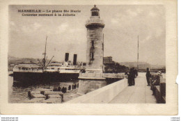 13 MARSEILLE Phare Ste Marie Bateau Navire Courrier Rentrant à La JOLIETTE - Joliette, Port Area