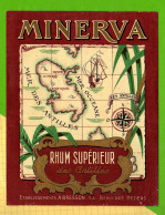 Etiquette De Rhum  : Minerva Rhum Superieur  Des Antilles  Bresson Beaucaire Beziers - Rhum