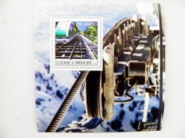 SALE! S.Tome E Principe 2003 M/s Mint Mnh Transport Railway Train Locomotive - São Tomé Und Príncipe