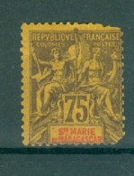 SAINTE-MARIE DE MADAGASCAR - N°12** MH Trace De Charnière SCAN DU VERSO. Timbres De 1949-52. DEFECTUEUX. - Neufs