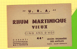 Etiquette De Rhum MARTINIQUE VIEUX Cinq Ans D'Age - Rum