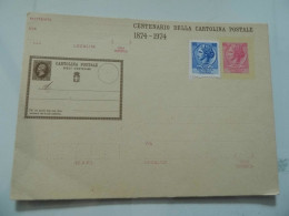 Cartolina "CENTENARIO DELLA CARTOLINA POSTALE 1874 - 1974" - 1971-80: Marcophilie