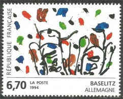 359 France Yv 2914 Tableau Baselitz Painting MNH ** Neuf SC (2914-1) - Ungebraucht