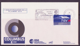 France - Frankreich LTC 1990 02 23 Y&T N°2607 - Michel N°BFS2743 - 1er Jour De La Flamme Colombus à Paris - Lettres & Documents