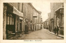 30 QUISSAC. Café De La Paix  Et Casino Face Pompe à Essence Rue Du Pont 1946 - Quissac