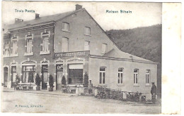 CPA TROIS PONTS : Maison / Café Restaurant BIHAIN - Animée - Circulée En 1910 - Edit. F. Desaix, Aywaille - 2 Scans - Trois-Ponts