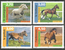 361 France Yv 3182-3185 Cheval Horse Pferd Paard Cavallo Caballo MNH ** Neuf SC (3182-3185-1) - Cavalli