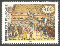 361 France Yv 3142 Rattachement Mulhouse Drapeau Flag Chapeau Hat MNH ** Neuf SC (3142-1b) - Briefmarken