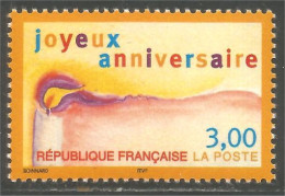 361 France Yv 3141 Joyeux Anniversaire Happy Birthday Bougie Candle MNH ** Neuf SC (3141-1b) - Altri & Non Classificati