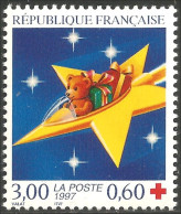 361 France Yv 3122a Croix-Rouge Ours Peluche Teddy Bear Baer Orso Soportar Beer Urso MNH ** Neuf SC (3122a-1) - Orsi