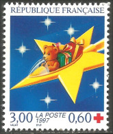 361 France Yv 3122 Croix-Rouge Cadeau Ours Peluche Teddy Bear Baer Orso Soportar Beer Urso MNH ** Neuf SC (3122-1a) - Beren