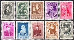 Belgie 1941 Europese Vorsten - Portraits Yv. 573-582 MNH ** Postfris - Unused Stamps