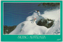 Australia VICTORIA VIC Snow Skiing FALLS CREEK Pmk Nucolorvue Postcard Posted 1998 45c Stamp - Other & Unclassified