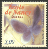362 France Yv 3246 Papillon Butterfly Gallé Nancy Schmetterling MNH ** Neuf SC (3246-1a) - Verres & Vitraux