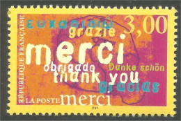 362 France Yv 3230 Merci Remerciements Thank You MNH ** Neuf SC (3230-1a) - Unused Stamps