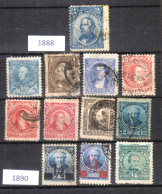 Argentine - 1888-1890 Personnalités - 12 Timbres - Oblitérés