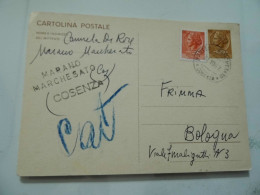 Cartolina Postale Viaggiata Da Mapano Marchesato  ( Cosenza ) A Bologna "Ditta FRIMMA Bologna" 1967 - 1961-70: Marcofilie