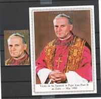 ZaIre 1980 Visit Of Pope John-Paul II MNH ** - Unused Stamps