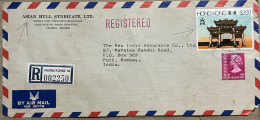 HONG KONG 1980, COVER USED TO INDIA, ADVERTISING, ASIAN HULL SYNDICATE, BEACONSFIELD HOUSE POST CANCEL, CHING CHUNG KOON - Briefe U. Dokumente