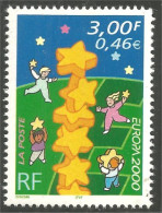 363 France Yv 3327 Europa 2000 Enfants Children Stars Etoiles MNH ** Neuf SC (3327-1b) - 2000