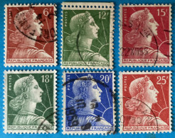 France 1955 : Marianne De Muller N° 1009A à 1011C Oblitéré - Used Stamps