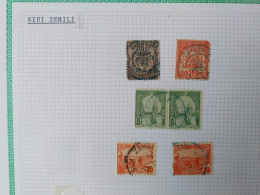 Tunisie Lot Timbre Oblitération Choisies  Sidi Zehili Cachet Bleu   Voir Scan - Used Stamps