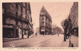 Paris - Rue Des Pyrennees Et Rue Du Retrait  - CPA °J - Arrondissement: 20