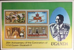 Uganda 1979 Coronation Anniversary Minisheet MNH - Uganda (1962-...)