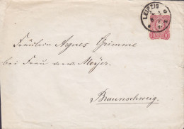 Deutsche Reichspost ADVOCAT DR. FISCHER Vignette LEIPZIG 187? Cover Brief BRAUNSCHWEIG ANKUNFT (Arr.) 10 Pf(e) (4 Scans) - Altri & Non Classificati