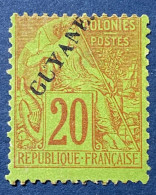 Guyane YT N° 22 Neuf* Sans Gomme Signé RP - Unused Stamps